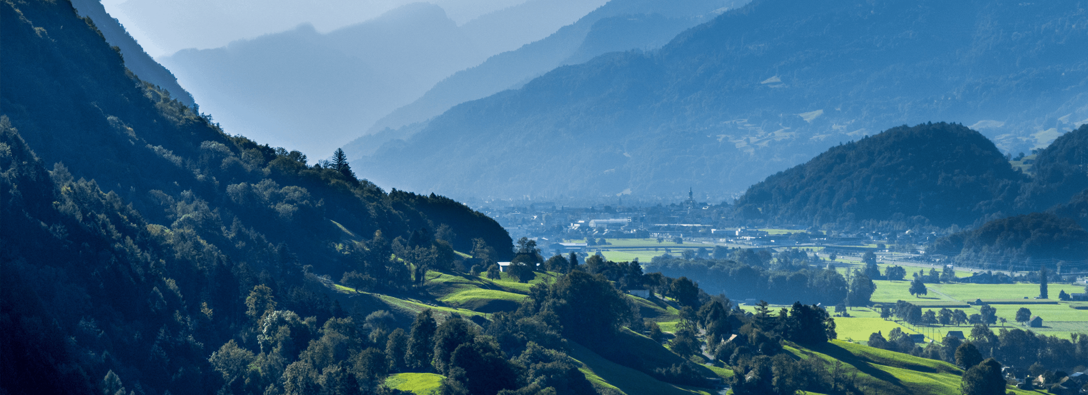 Rheintal in der Schweiz